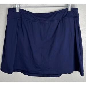 Lands‎ End Swim Skort Bottom Modest Bodycon Sz 12 Blue 1885